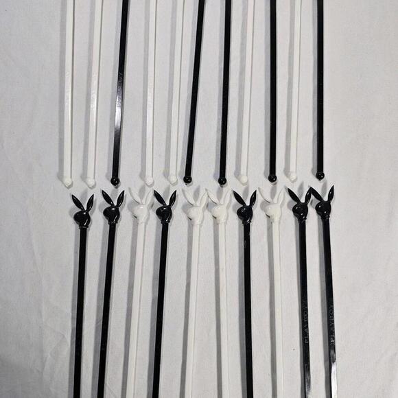Lot Of 21 Rare Playboy Bunny Swizzle Sticks/Drink Stirrers. Bar Cart Party Favor - Picture 1 of 7